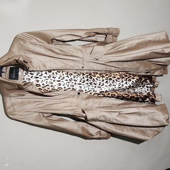 Belle Fare Coat Trench Size S Lepoard 50s 60s Dress Coat Flaw Victorian Bubble - Picture 8 of 16